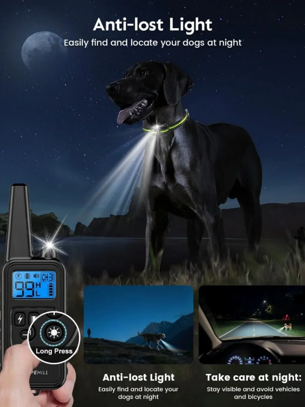 Waterproof Dog Training Collar with Remote, 4200FT Range, Beep & Vibration Modes